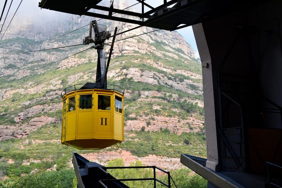 Aeri de Montserrat Cable Car Ticket - Reaching the top: Santa María de Montserrat and the Virgin statue