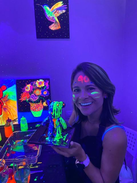 Barcelona: Bear-brick Fluorescent Painting | Wine and Art - Who This Workshop Suits Best (And Who Should Skip It)