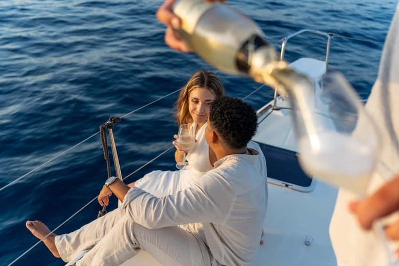 Barcelona: Catamaran Cruise w/ Sailing, Wine, & Tapa - What You’ll Get Onboard: Wine, Traditional Tapa, Music, and a Skipper Who Guides