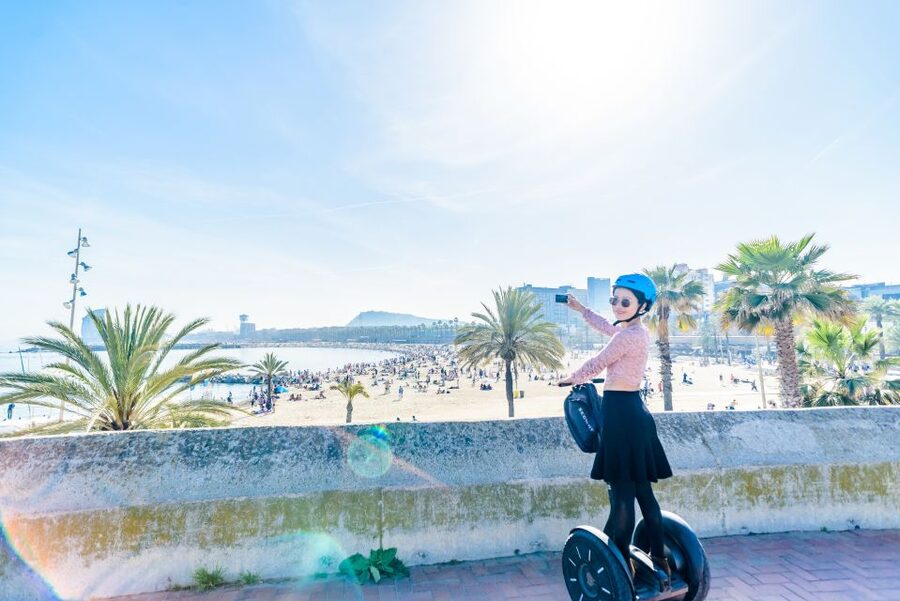 Barcelona: City and Seafront Guided Segway Tour - El Cap de Barcelona and the marine defense walls