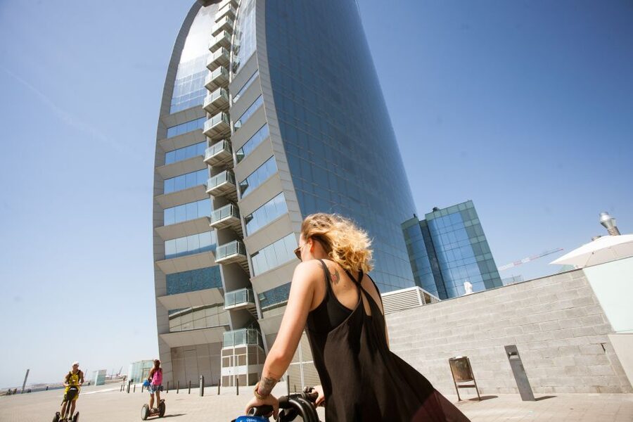 Barcelona: City Highlights Guided Segway Tour - Sea walls, Port Vell yachts, and Somorrostro beach views