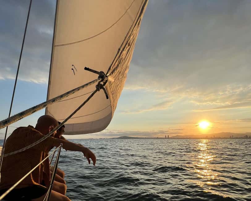 Barcelona: Coastline Sailing with Swim Toys w/ Food & Drinks - The 4-hour flow: sail out, settle in, swim, then cruise back