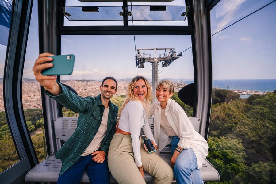 Barcelona: E-Bike Tour with Montjuic Cable Car & Boat Ride - Land, sea, air, all in 4 hours