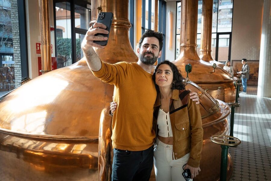 Barcelona: Estrella Damm Old Brewery Tour with Tasting - Entering The Estrella Damm Old Brewery In Central Barcelona