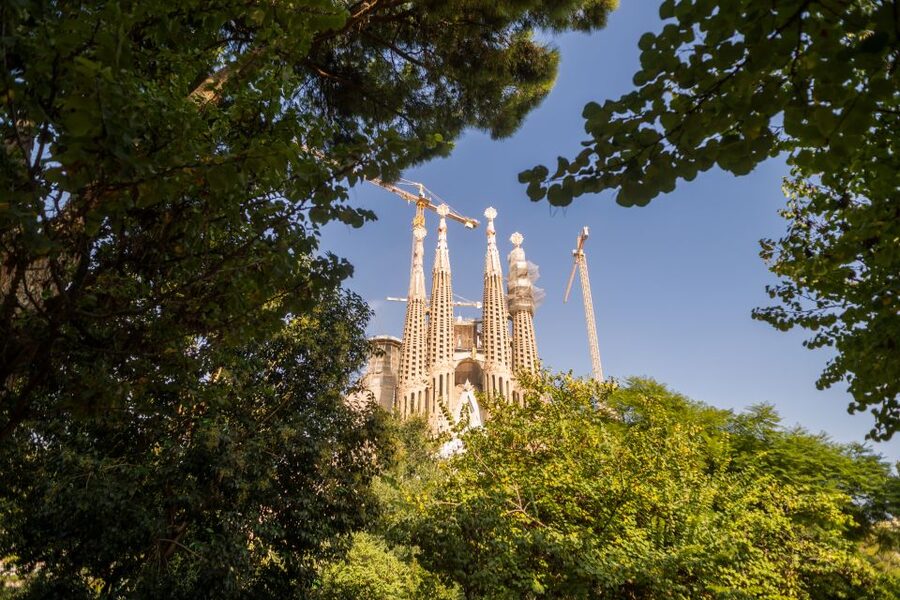 barcelona: Gaudi Highlights eBike tour - A viewpoint break, then toward the harbor and Olympic area