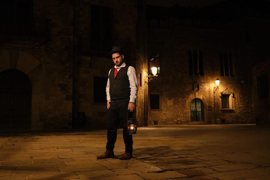 Barcelona: Gothic Quarter Night Walk Mysteries and Legends - Following the lantern through cobblestone alleyways