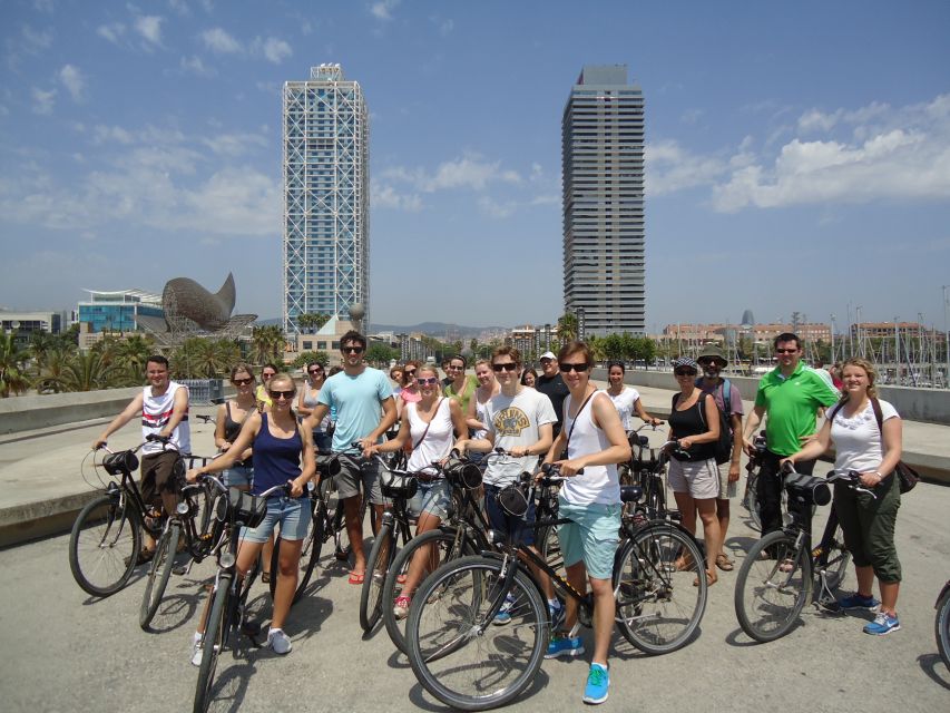 Barcelona Highlights Bike Tour: Cycle along the beach! - Passeig de Gràcia: Casa Batlló and Casa Milà in quick, photo-friendly form