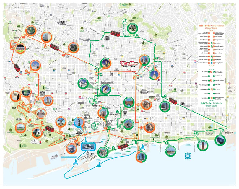 Barcelona: Hop-On Hop-Off Bus with Sailing Cruise - Port Olímpic and the Olympic waterfront from both bus and boat