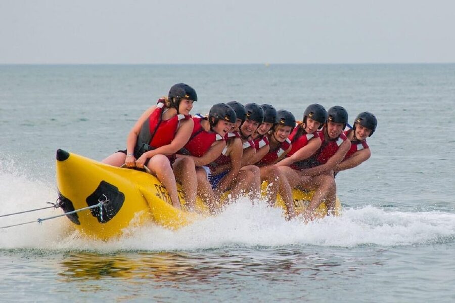 Barcelona: Inflatable Banana Boat Ride - Port Forum banana boating, and why the location matters