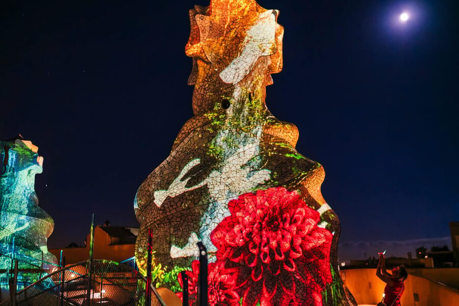 Barcelona: La Pedrera Night Experience - Rooftop Mapping Finale: Towers, Projections, and the Best Kind of Night Views