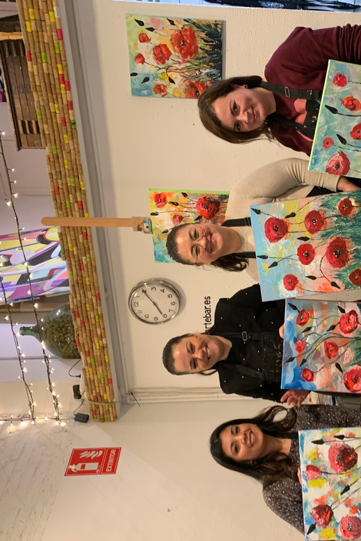Barcelona: Learn to paint, sip wine, enjoy snacks & music - How the teaching actually feels: technique first, then creativity