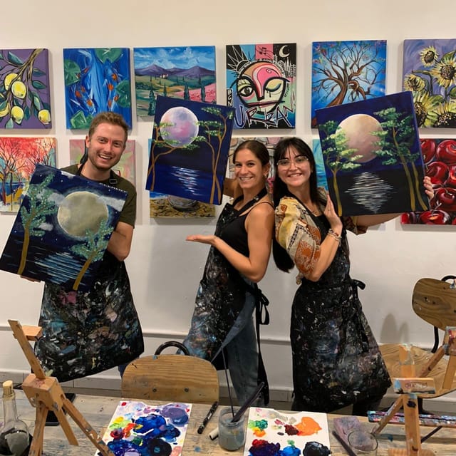 Barcelona: Learn to paint, sip wine, enjoy snacks & music - Wine, snacks, music, and the pace that keeps you from rushing