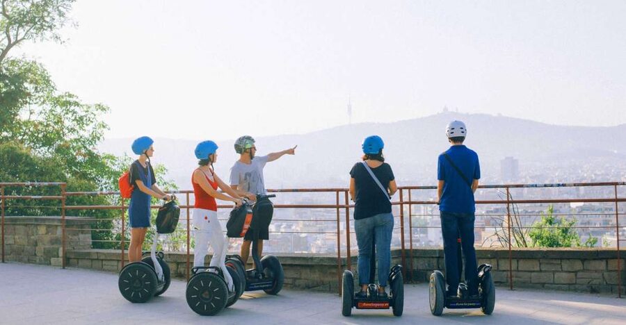 Barcelona: Montjuïc Guided Segway Tour - Getting Oriented at Carrer del Correu Vell: Lesson, Safety, and Helmets