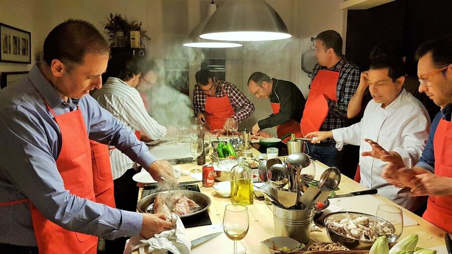 Barcelona: Paella Cooking Workshop and Market Tour - Cooking a full menu in a small group of 11