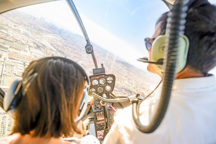 Barcelona: Panoramic Helicopter Flight & Boat Transfer - The helicopter flight: old walls, modern grids, and the port forum area
