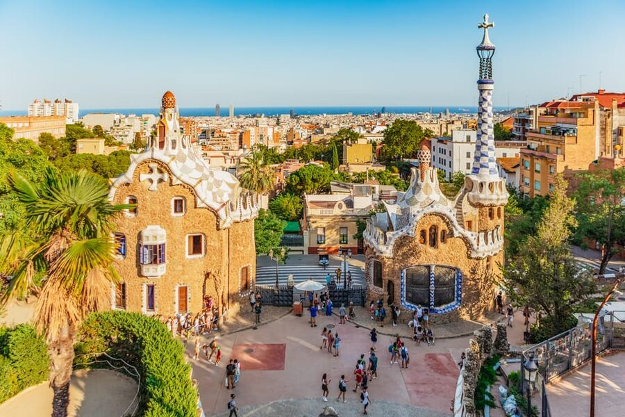 Barcelona: Park Güell Guided Tour & Priority Access - The Main Terrace Benches and the Views from Barcelona’s Hilltop Setting