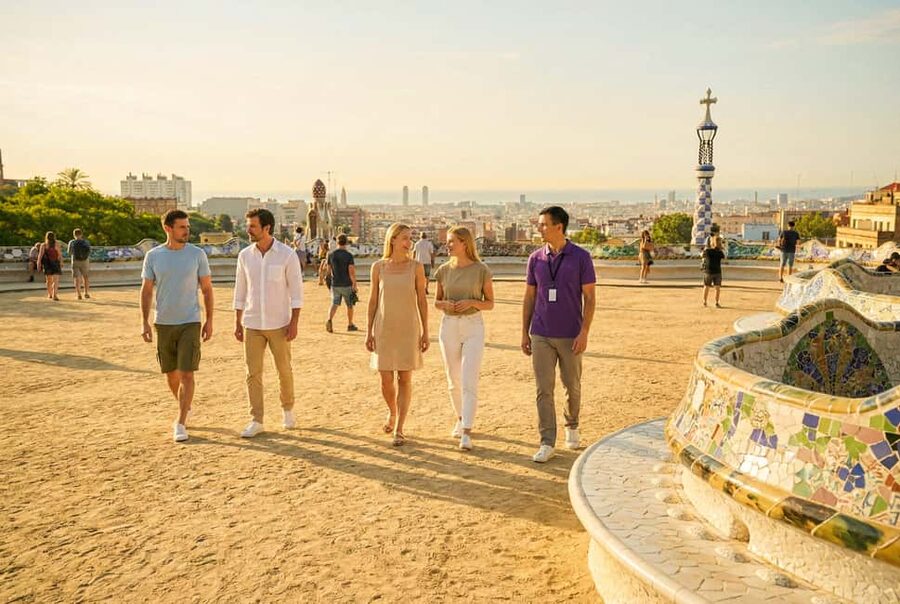Barcelona: Park Güell Guided Tour with Fast-Track Ticket - Hypostyle Room and the Terrace of the Mediterranean viewpoint