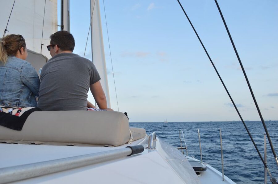 Barcelona: Private Catamaran Sailing with Drinks and Snacks - Calm water and swimming potential, without turning it into a risk