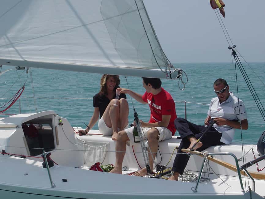 Barcelona: Private Sailing Trip with a Bottle of Cava - What you get for $204 per group up to 7
