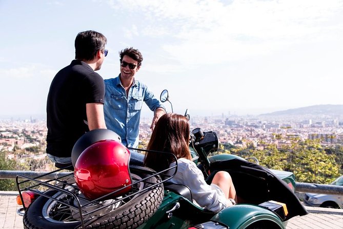 Barcelona Private Tour by Sidecar Motorcycle - Plaza de España to Poble Espanyol: where the route widens