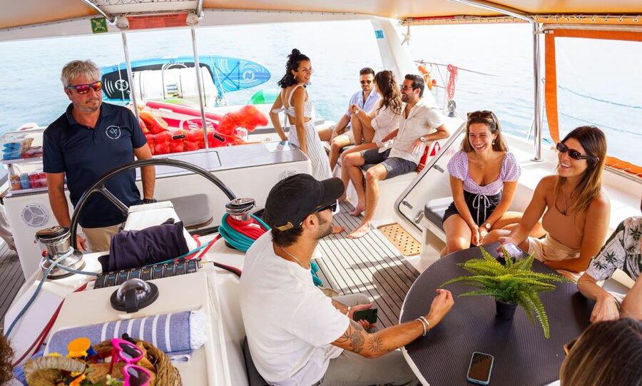 Barcelona: Sunset or Day Catamaran Cruise with Tapa & Drink - Sunset Option: Skyline Views, Music, and a Chill Pace