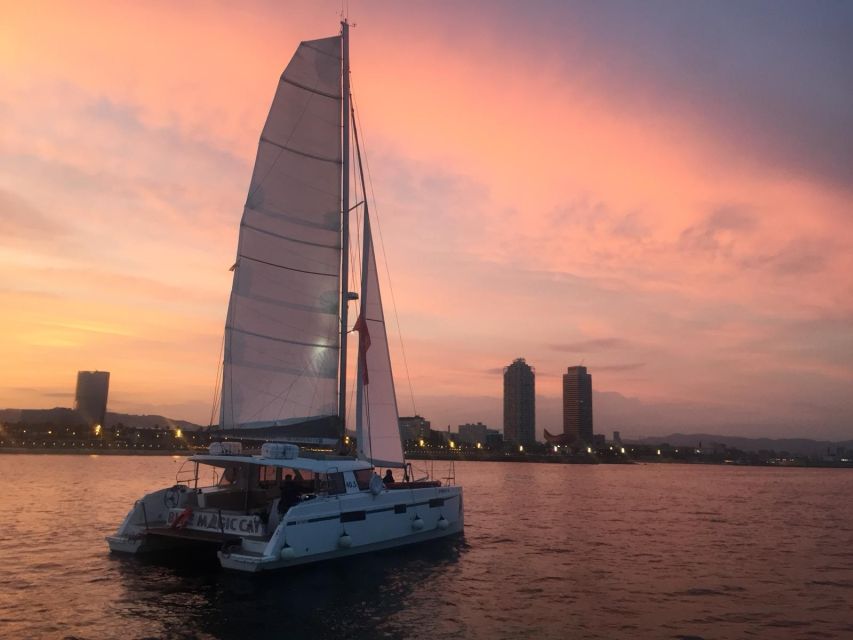Barcelona: Sunset Sailing Tour with Open Bar & Snacks - Spotting Barcelona Fast: Golden Fish and the Twin-Tower Look