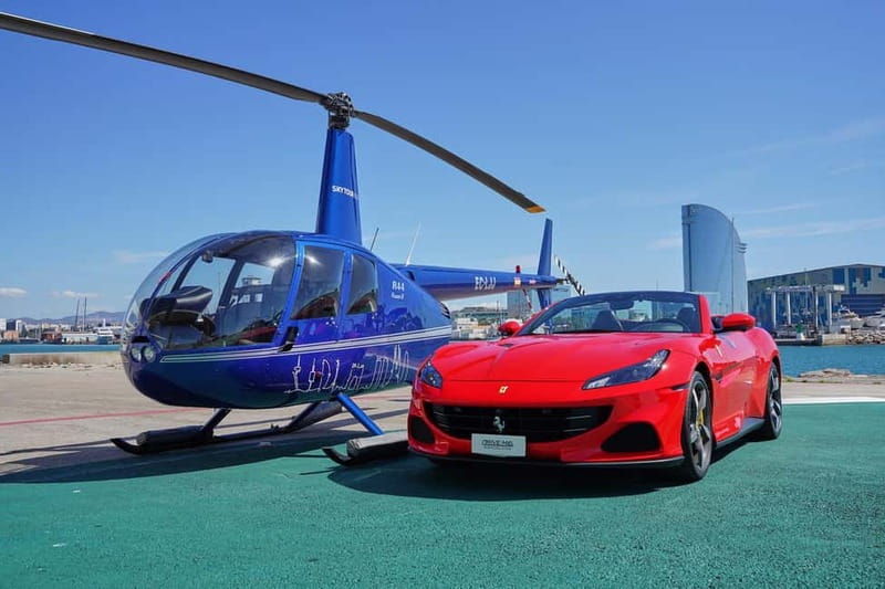 Barcelona: Supercar Driving and Helicopter Experience - The Helicopter Switch: 6 Minutes at 300 Meters Over the Coast