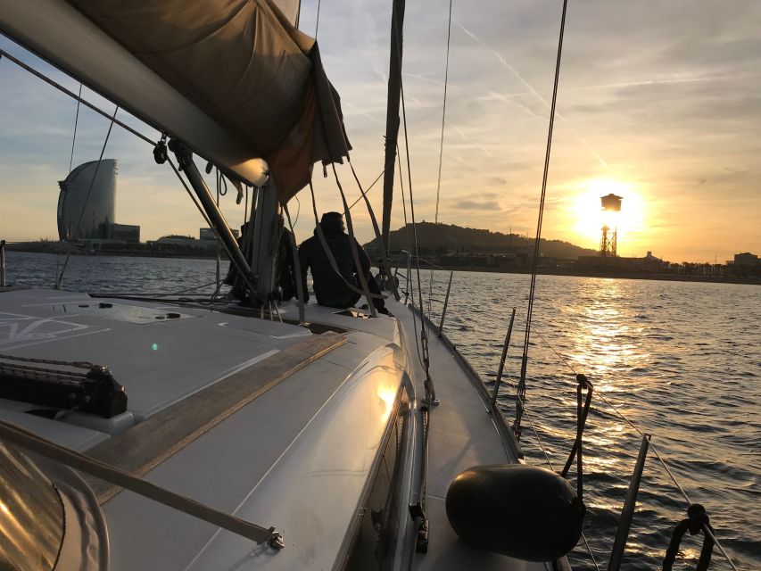 Barcelona: Two-Hour Midday or Sunset Sailing Cruise - Your 2-hour sailing rhythm: offshore cruising, music, and a role onboard