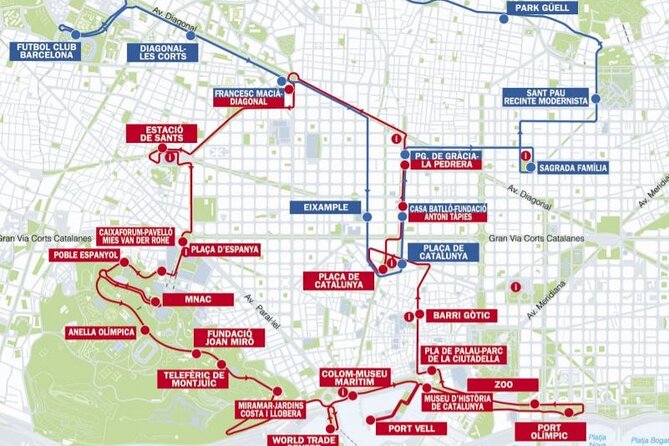 City Sightseeing Barcelona Hop-On Hop-Off Bus Tour: 24 or 48-Hour - Pl. Espanya to Montjuïc: the easiest route to the hill