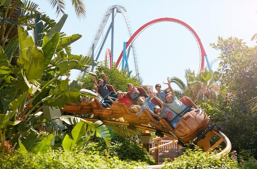 From Barcelona: PortAventura Theme Park Ticket & Transfer - The PortAventura day plan, from gates to last show