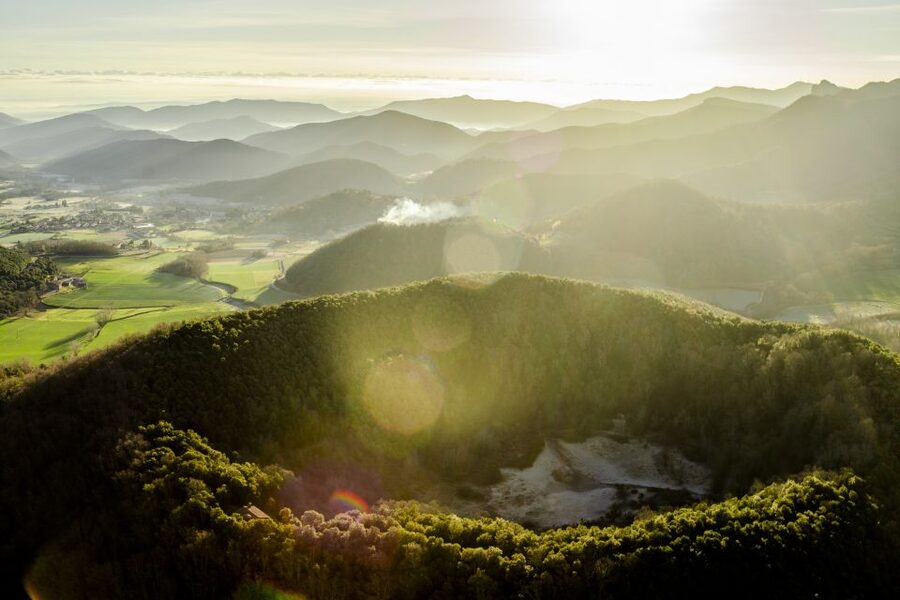 La Garrotxa Volcanoes Half-Day Hot Air Balloon Flight - La Garrotxa volcanoes from the air: why the views feel so different